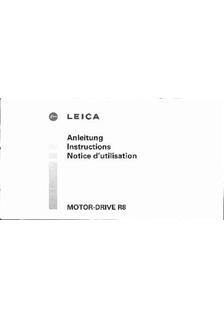 Leica Leicamotor manual. Camera Instructions.